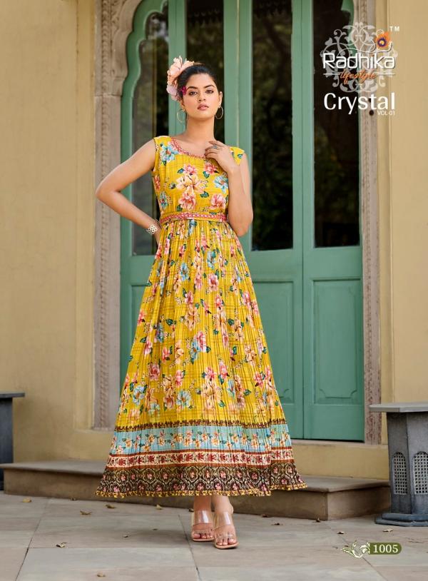 Radhika Crystal Vol 1 Georgette Designer Long Anarkali Kurti Collection